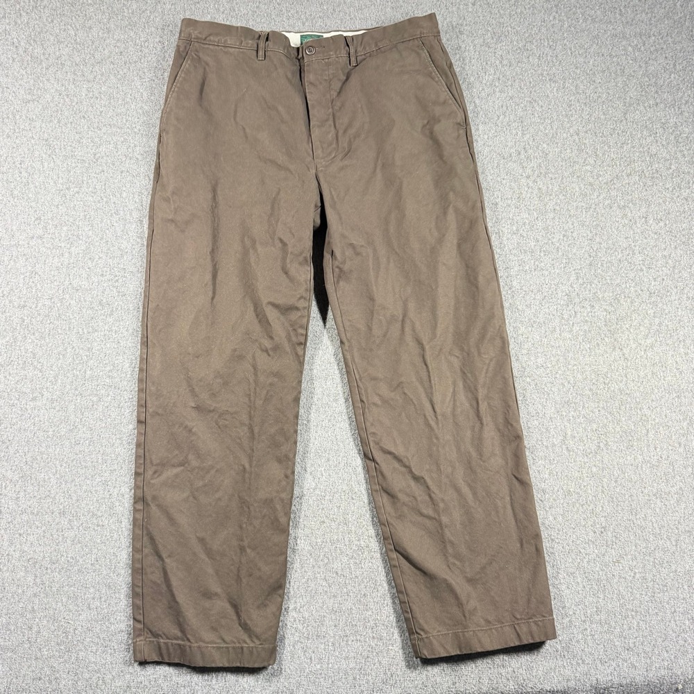 J.Crew Classic Chino Mens Brown Cotton Straight Leg Pants W36 L32